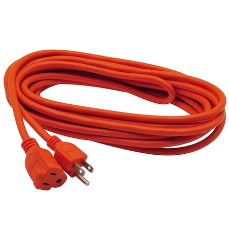 Roadpro Extension Cord, 16 AWG, Indoor/Outdoor, 16/3, 1 Outlets, Orange, 25 ft RP02307